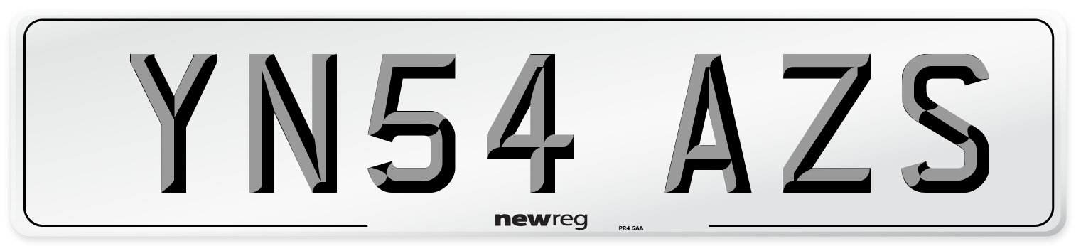 YN54 AZS Number Plate from New Reg